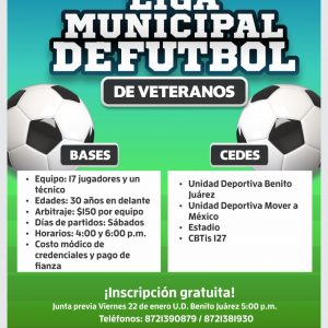 CONVOCA FOMENTO DEPORTIVO A TORNEO DE FUTBOL DE VETERANOS