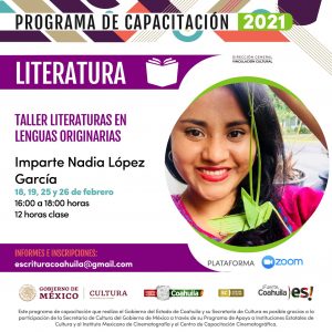 CULTURA COAHUILA INVITA A TALLERES DE LITERATURA1