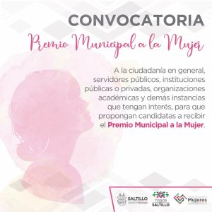 Entregará Ayuntamiento Premio Municipal a la Mujer 20211