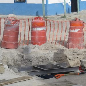 Trabajos de interconexión en la calle Falcón