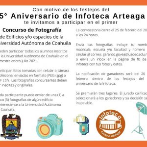 Celebrará Cinco Años la Infoteca Arteaga de la UAdeC y Convoca a Diversas Actividades1