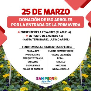 DONARÁN ARBOLES PARA CELEBRAR LA ENTRADA DE LA PRIMAVERA
