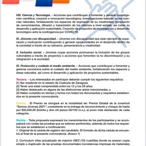 COAHUILA LANZA CONVOCATORIA DEL PREMIO ESTATAL ‘SOMOS JÓVENES 2021’