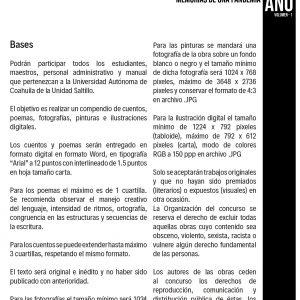 Forma parte de la Creación del Libro “Memorias de una Pandemia Año 1”