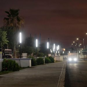 Entrega obra de alumbrado público en la calle Juárez