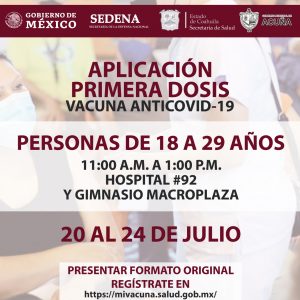 DEFINEN EL PROTOCOLO DE VACUNACIÓN PARA EL RANGO DE 18 A 39 AÑOS