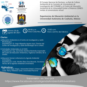 Compartirá UAdeC sus Experiencias de Educación Ambiental en un Conversatorio Virtual