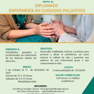 Impartirá Facultad de Enfermería de la UAdeC el Diplomado en Cuidados Paliativos