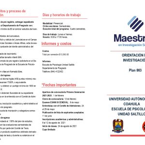 Ingresa Maestría en Investigación Social al Programa Nacional de Posgrados de Calidad de CONACYT