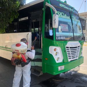 Salud Municipal mantiene acciones contra el COVID-19 en el transporte público1