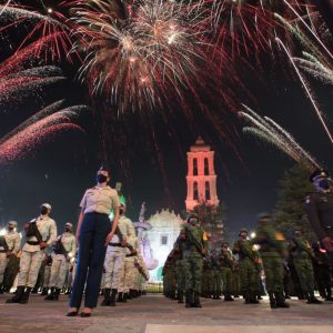 ANTE LAS FUERZAS DE SEGURIDAD, ENCABEZA MARS GRITO DE INDEPENDENCIA