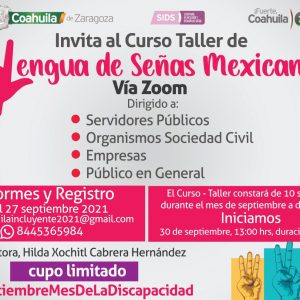 COAHUILA INICIARÁ CURSO DE LENGUA DE SEÑAS MEXICANA