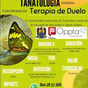 Invita UAdeC a Cursar el Diplomado en Tanatología General