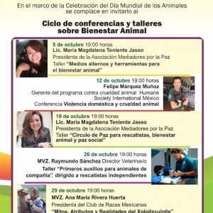 MEDIO AMBIENTE COAHUILA INVITA A CICLO DE CONFERENCIAS SOBRE BIENESTAR ANIMAL