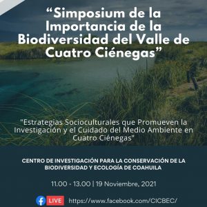 Invita UAdeC al Simposium de la Importancia de la Biodiversidad del Valle de Cuatro Ciénegas