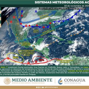 LLEGA A COAHUILA EL FRENTE FRÍO 7 CON LLUVIAS FUERTES1