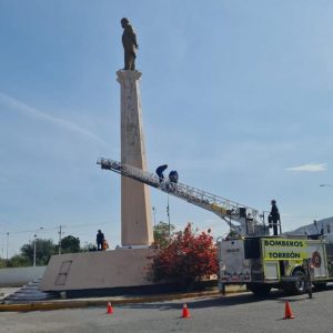 Monumento a Francisco I. Madero recibe trabajos de rehabilitación general