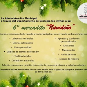 Comisión de Ecología te invitan a visitar el Mercadito Navideño